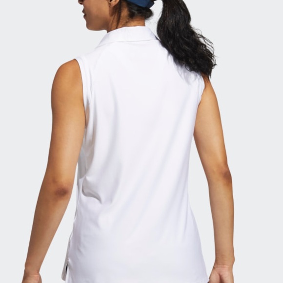 Athleta Adidas GO-TO PRIMEGREEN SLEEVELESS POLO - Picture 5 of 8